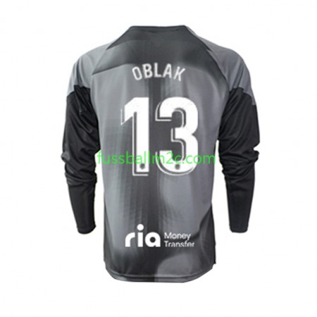 Fußballtrikots Atlético Madrid Jan Oblak 13 Torwart Auswärts Trikotsatz 2022-2023 Langarm